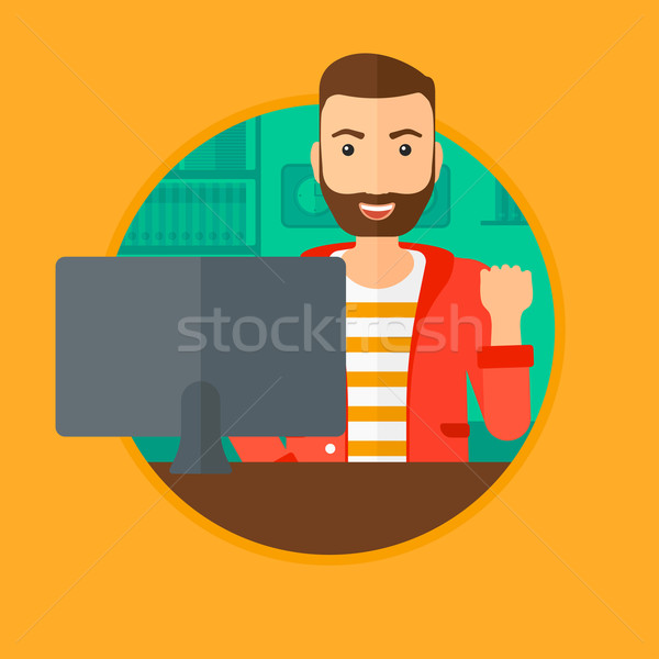 Cheerful successful man. Stock photo © RAStudio