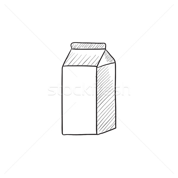 Packaged dairy product sketch icon. Stock photo © RAStudio