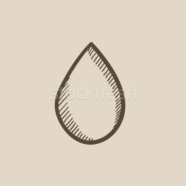 Water drop sketch icon. Stock photo © RAStudio