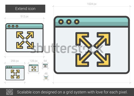 Extend line icon. Stock photo © RAStudio