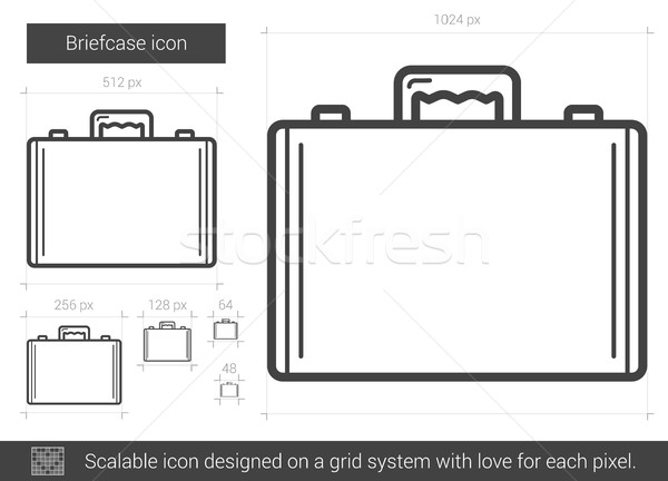 Briefcase line icon. Stock photo © RAStudio