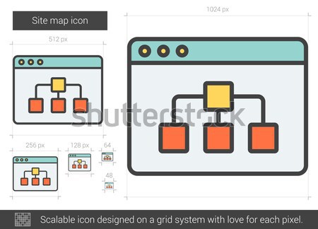 Site map line icon. Stock photo © RAStudio