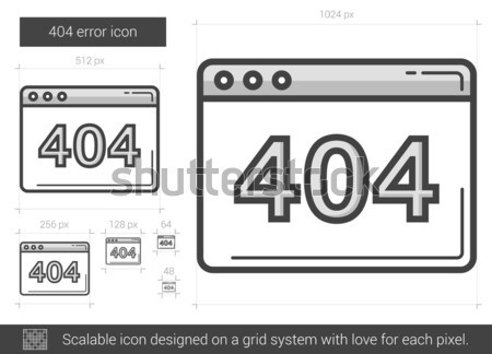 Web error line icon. Stock photo © RAStudio