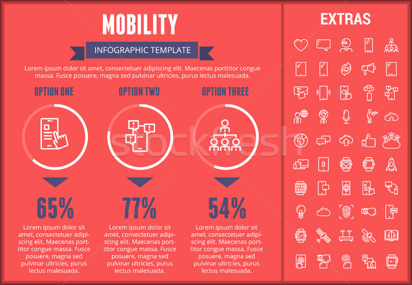 Mobilità infografica modello elementi icone personalizzabile Foto d'archivio © RAStudio