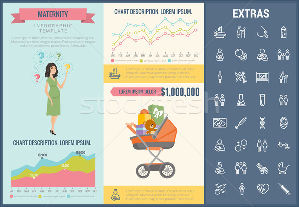 Maternity infographic template, elements and icons Stock photo © RAStudio