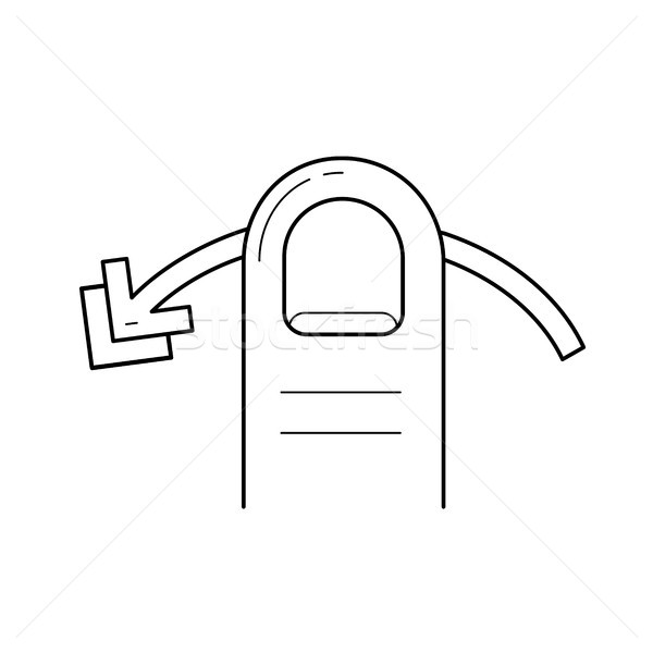Swipe horizontally line icon. Stock photo © RAStudio