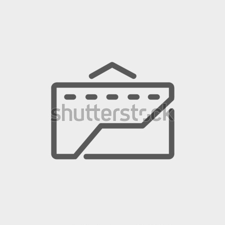 Envelope with handle thin line icon Stock photo © RAStudio