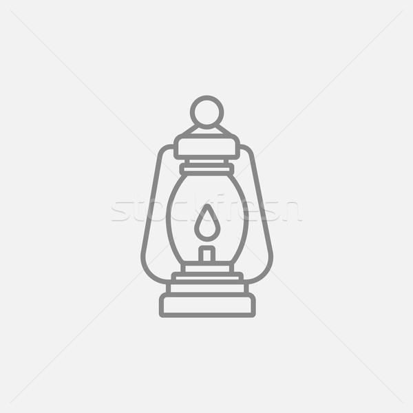 Camping lantern line icon. Stock photo © RAStudio