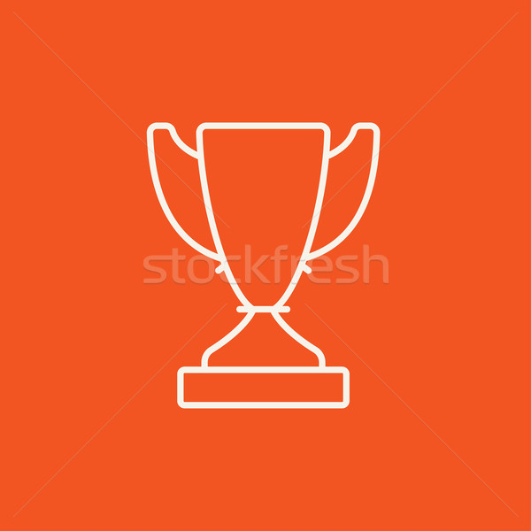 трофей линия икона веб мобильных Инфографика Сток-фото © RAStudio