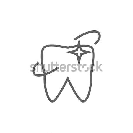 Shining tooth line icon. Stock photo © RAStudio