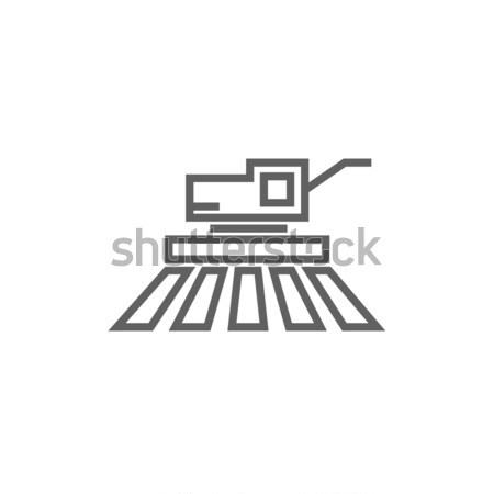 Combine harvester line icon. Stock photo © RAStudio
