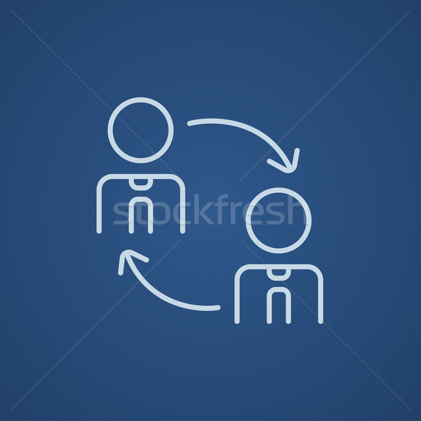 Staff turnover line icon. Stock photo © RAStudio