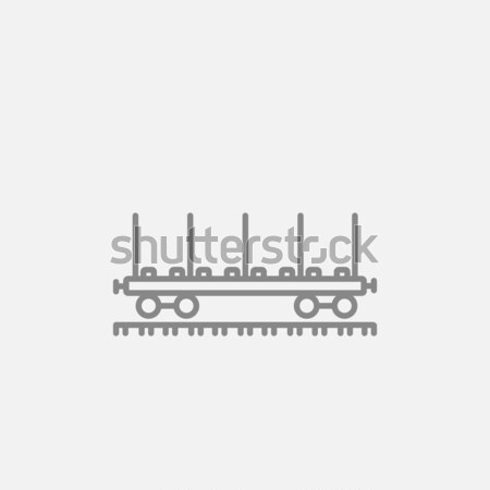 Cargo wagon line icon. Stock photo © RAStudio