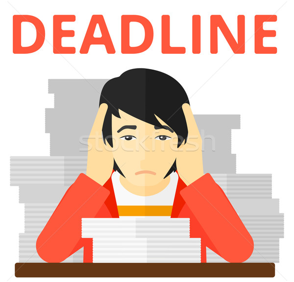 Man having problem with deadline. Stock photo © RAStudio