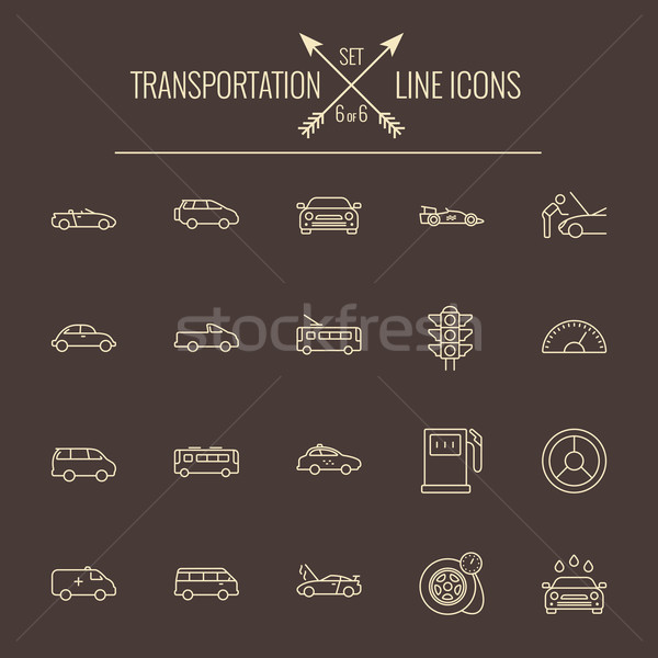 Zdjęcia stock: Transport · wektora · świetle · żółty · ikona