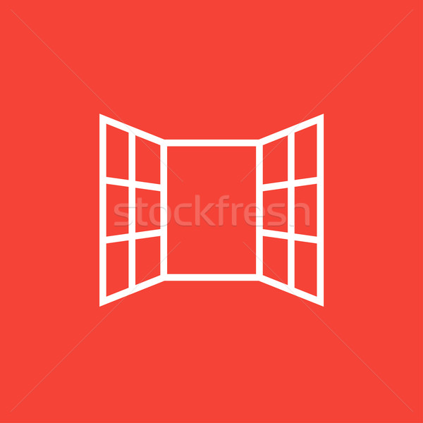 Open windows line icon. Stock photo © RAStudio