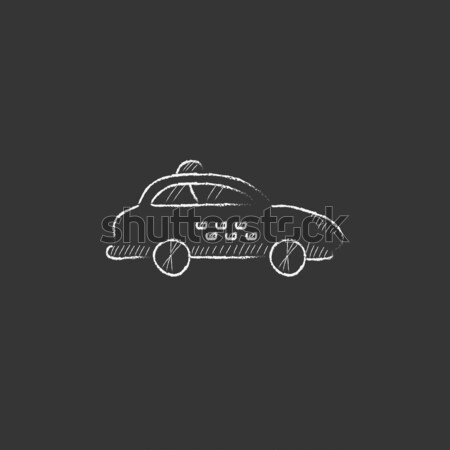 Taxi car. Drawn in chalk icon. Stock photo © RAStudio