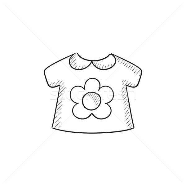 Baby loose jacket sketch icon. Stock photo © RAStudio