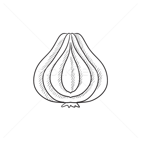 Garlic sketch icon. Stock photo © RAStudio