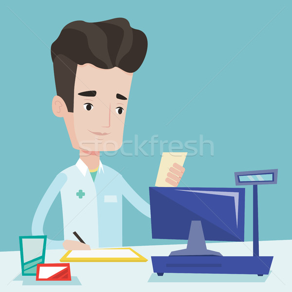 Pharmacist writing prescription. Stock photo © RAStudio