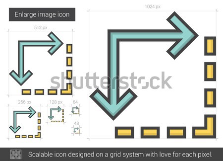 Enlarge image line icon. Stock photo © RAStudio