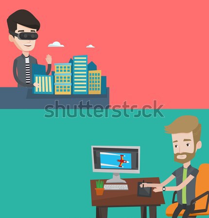 Real estate agent offering house. Stock photo © RAStudio