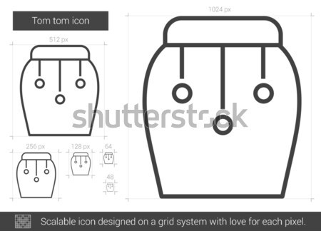 Tom tom line icon. Stock photo © RAStudio