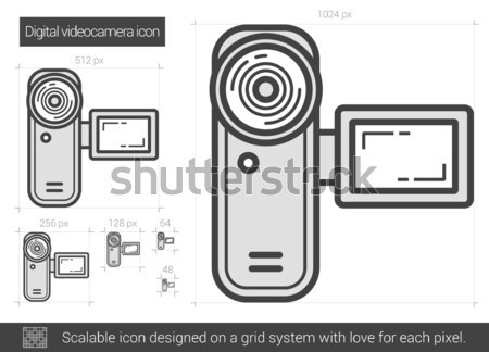 Digital videocamera line icon. Stock photo © RAStudio