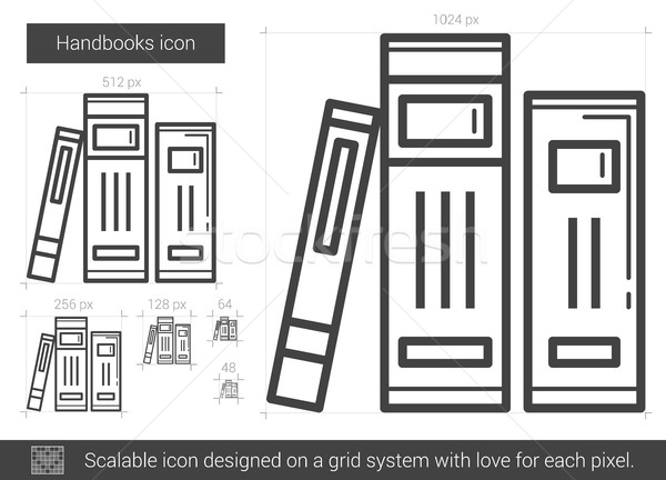 Stockfoto: Lijn · icon · vector · geïsoleerd · witte