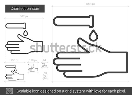 Disinfection line icon. Stock photo © RAStudio
