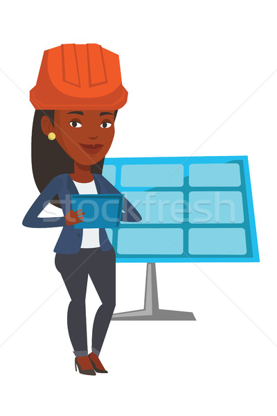 Engineer working on digital tablet. Stock photo © RAStudio