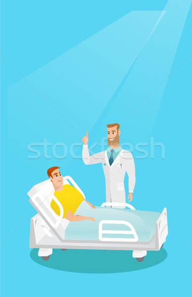 Doctor visiting a patient vector illustration. Stock photo © RAStudio