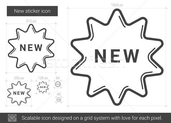 New sticker line icon. Stock photo © RAStudio