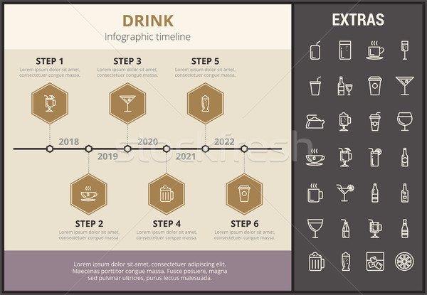 Drink infographic template, elements and icons. Stock photo © RAStudio