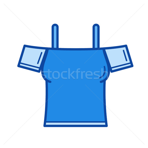 Mouwloos blouse lijn icon vector geïsoleerd Stockfoto © RAStudio