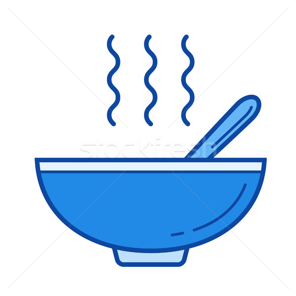 Miso soup line icon. Stock photo © RAStudio