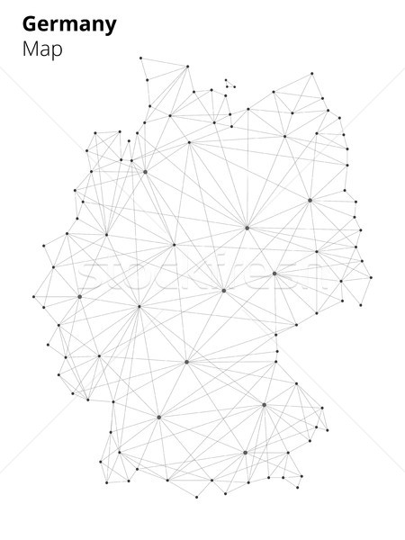 Germany in blockchain technology network style Stock photo © RAStudio