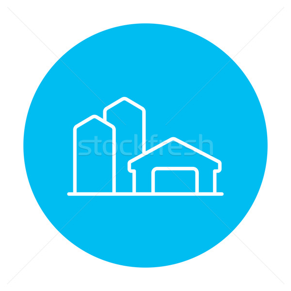 Farm buildings line icon. Stock photo © RAStudio