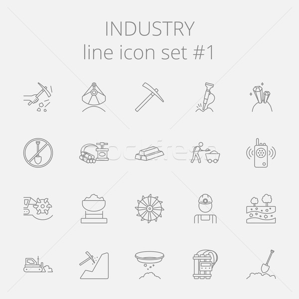 Industry icon set. Stock photo © RAStudio