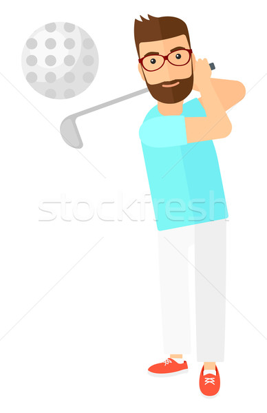 Jogador de golfe bola vetor projeto ilustração isolado Foto stock © RAStudio