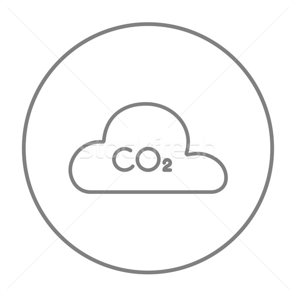 CO2 sign in cloud line icon. Stock photo © RAStudio