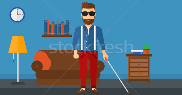 Blind man with stick. Stock photo © RAStudio