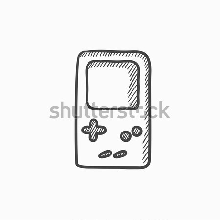 Electronic game sketch icon. Stock photo © RAStudio