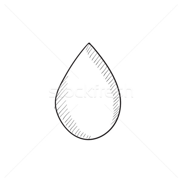 Water drop sketch icon. Stock photo © RAStudio