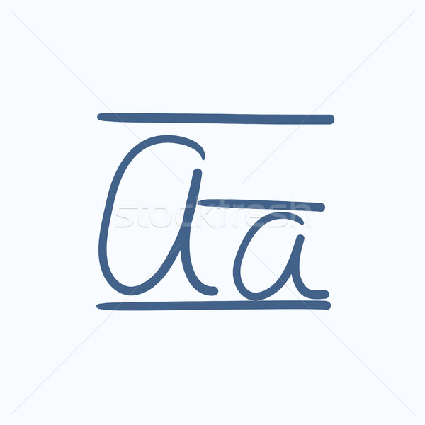 Scrisoare schiţă icoană vector izolat Imagine de stoc © RAStudio