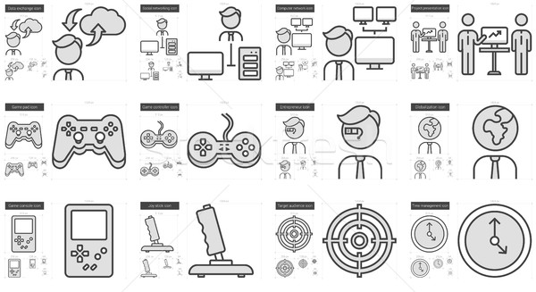 Hi-Tech line icon set. Stock photo © RAStudio