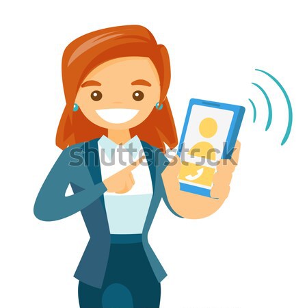 Student using tablet computer vector illustration. Stock photo © RAStudio