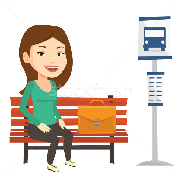 bus stop bench clipart