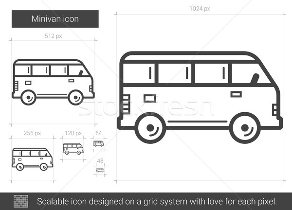 Stock photo: Minivan line icon.
