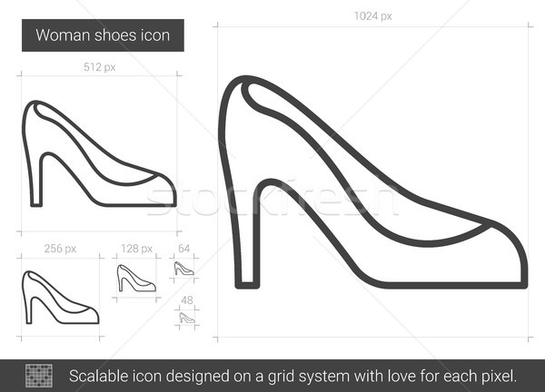 Woman shoes line icon. Stock photo © RAStudio